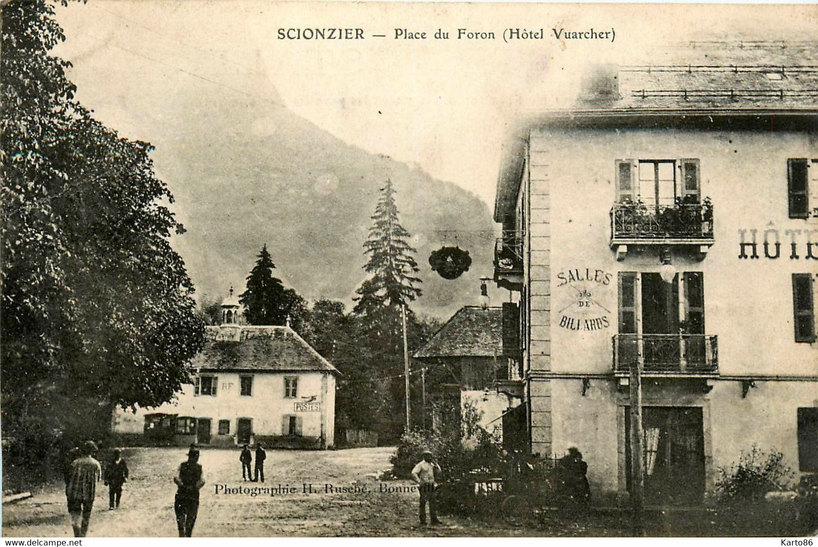 Sconzier * La Place Du Foron * Hôtel VUARCHER Salles De Bilards * Poste Ptt - Scionzier