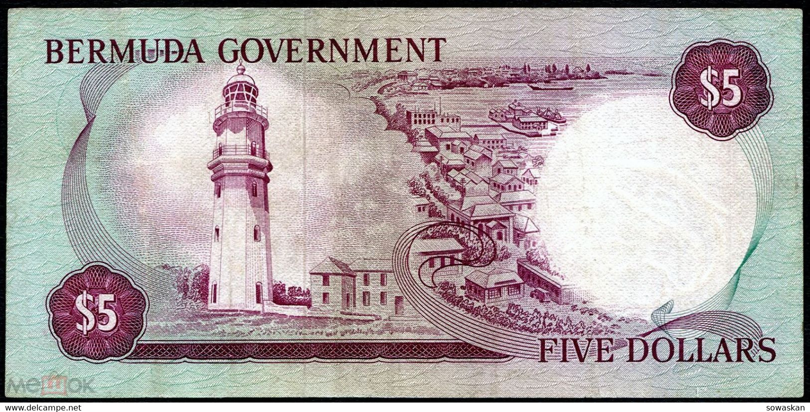 BERMUDAS  5 Dollars 1970  XF - Bermudas