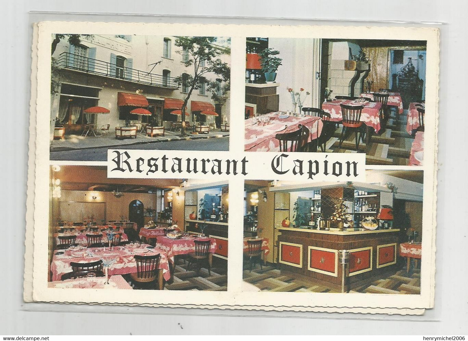 34 Hérault Gignac Hotel Central , Roger Capion Chef De Cuisine Restaurant Ed Agence De Pub M. Porte De Marsillargues - Gignac