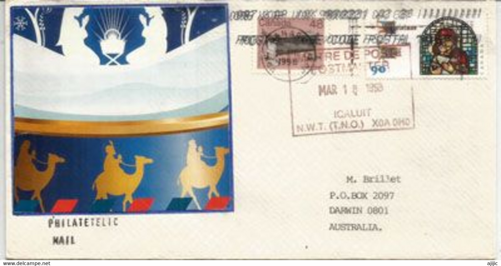 Belle Lettre De IQALUIT  Territoire Du Nunavut. , Adressée à Darwin - Australie. - Commemorative Covers