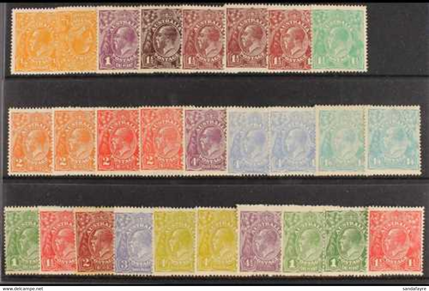 1918-25 MINT KGV HEADS COLLECTION Presented On A Stock Card, ALL DIFFERENT & Including The 1918-23 Set To 1s4d Shades, 1 - Andere & Zonder Classificatie