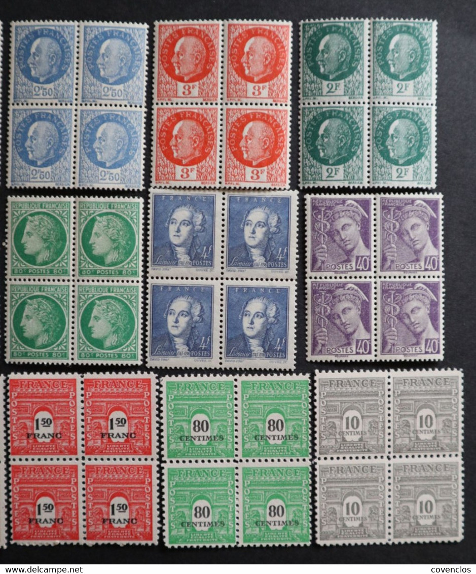 FRANCE 1941 - 15 Blocs De 4 Timbres Des Années 40-------- NEUFS** - Collections