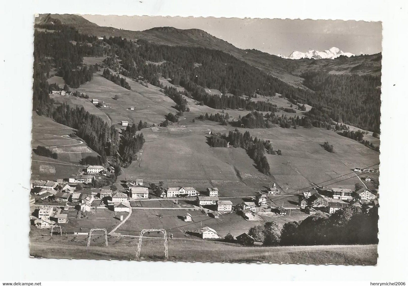 74 Haute Savoie Col Des Gets En Descendant Par Le Télésiege Du Mont Chery Vue Générale Et Mont Blanc - Les Gets