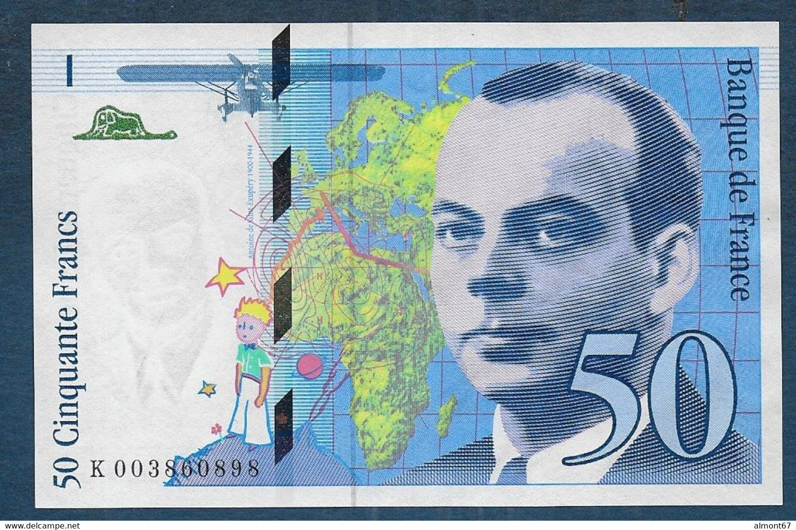 50 Francs ST EXUPERY  De 1992 - 50 F 1992-1999 ''St Exupéry''