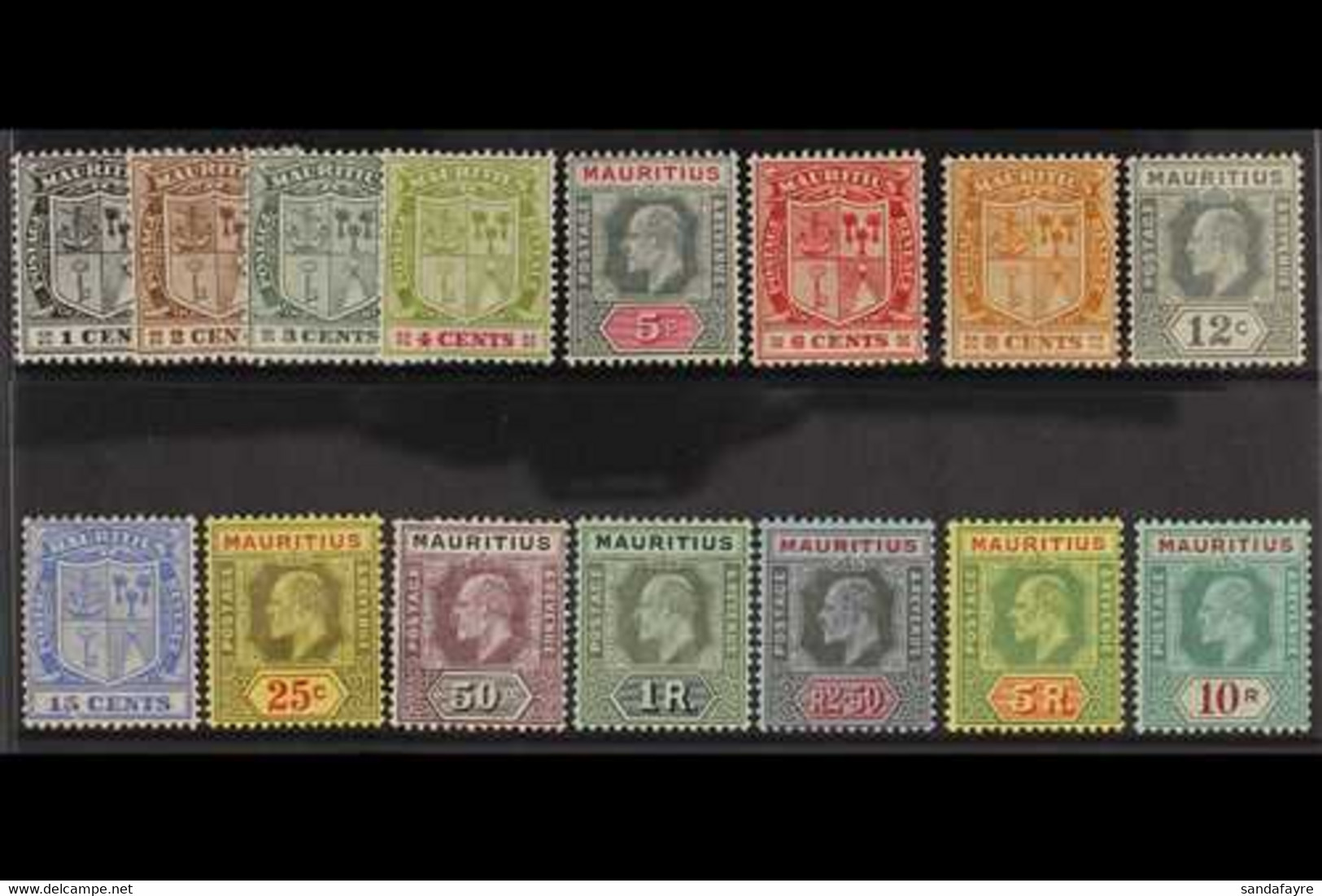 1910 Complete KEVII Definitive Set, Wmk MCA, SG 181/95, Very Fine Mint. (15 Stamps) For More Images, Please Visit Http:/ - Mauritius (...-1967)