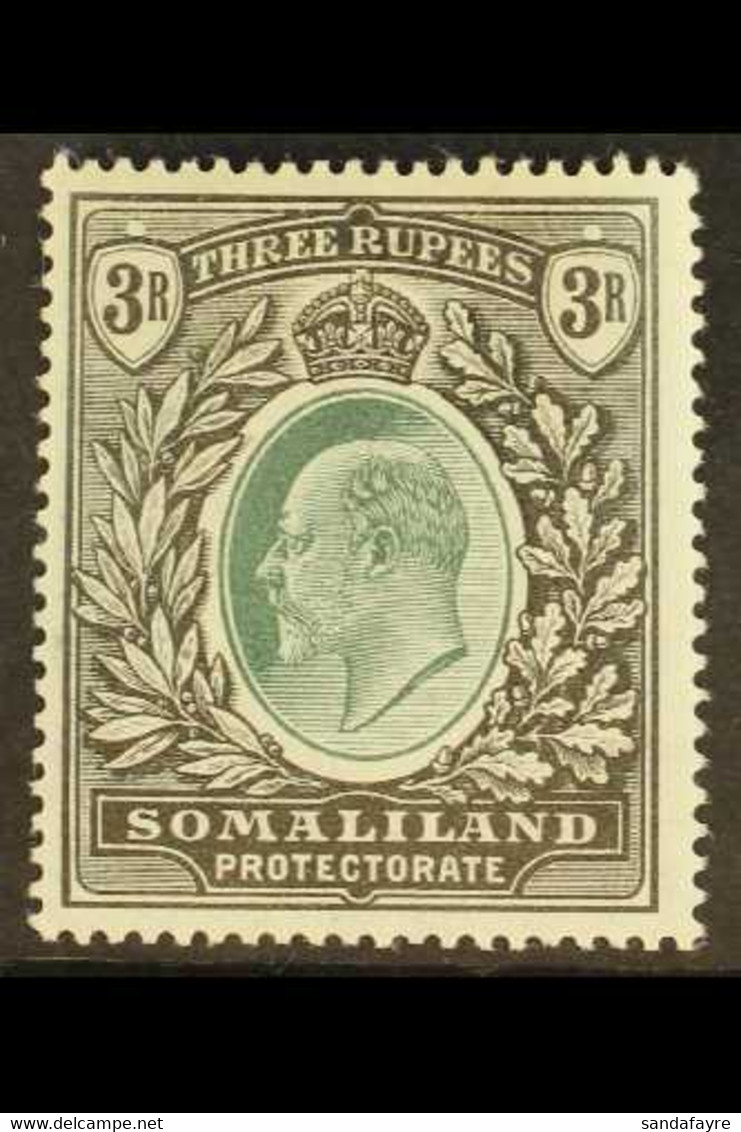 1904 3r Green And Black, SG 43, Very Fine Mint. For More Images, Please Visit Http://www.sandafayre.com/itemdetails.aspx - Somaliland (Herrschaft ...-1959)