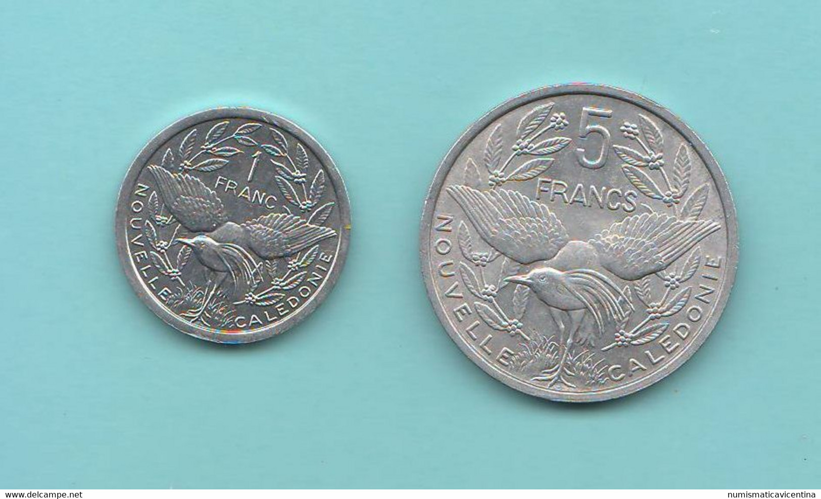 Nuova Caledonia 1 + 5 Franchi 2000 E 1952  New Caledonia 1 + 2 Francs Aluminum Coin - New Caledonia