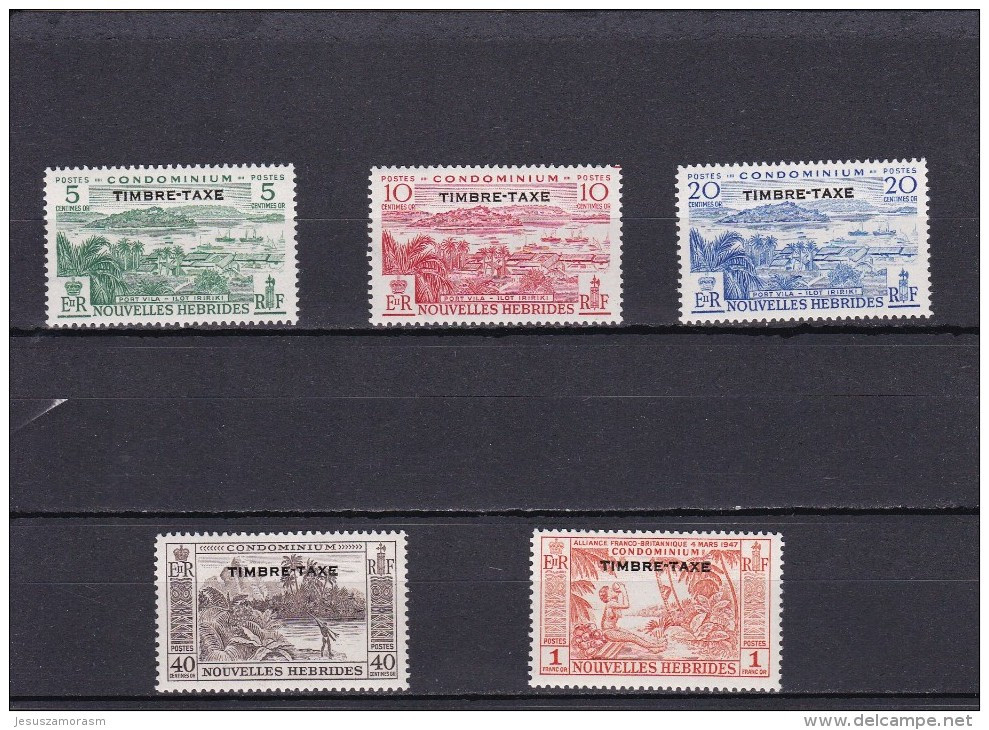 Nueva Hebrides Nº Tx36 Al Tx40 - Unused Stamps