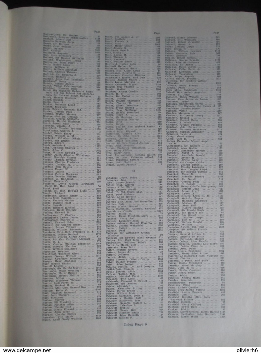LIVRE (V1927) BIOGRAPHICAL ENCYCLOPEDIA OF THE WORLD 1946 (13 vues) Institut for research in biography inc.