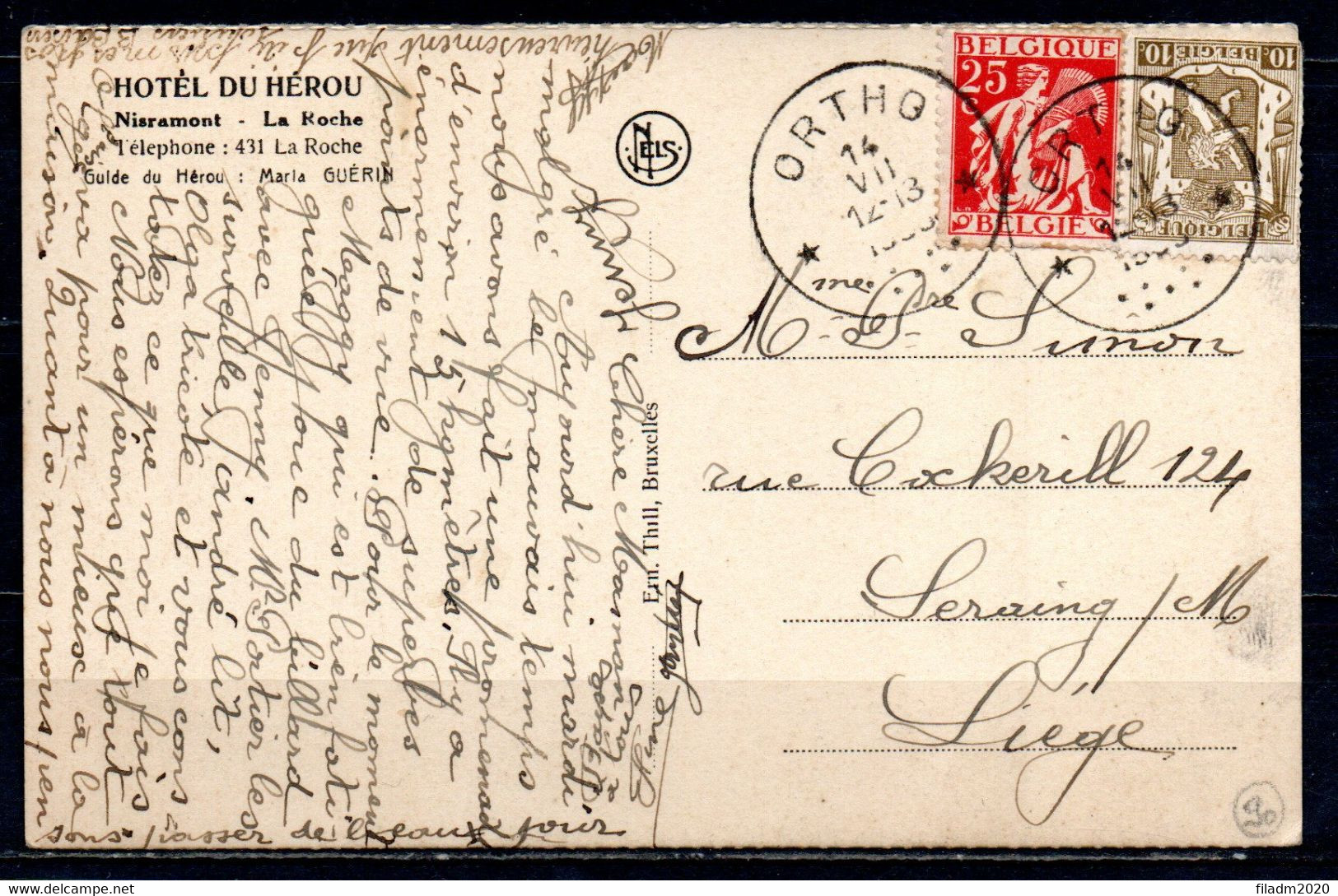 339 + 420 Op Fantasiekaart Gestempeld (sterstempel) ORTHO - 1932 Ceres Y Mercurio