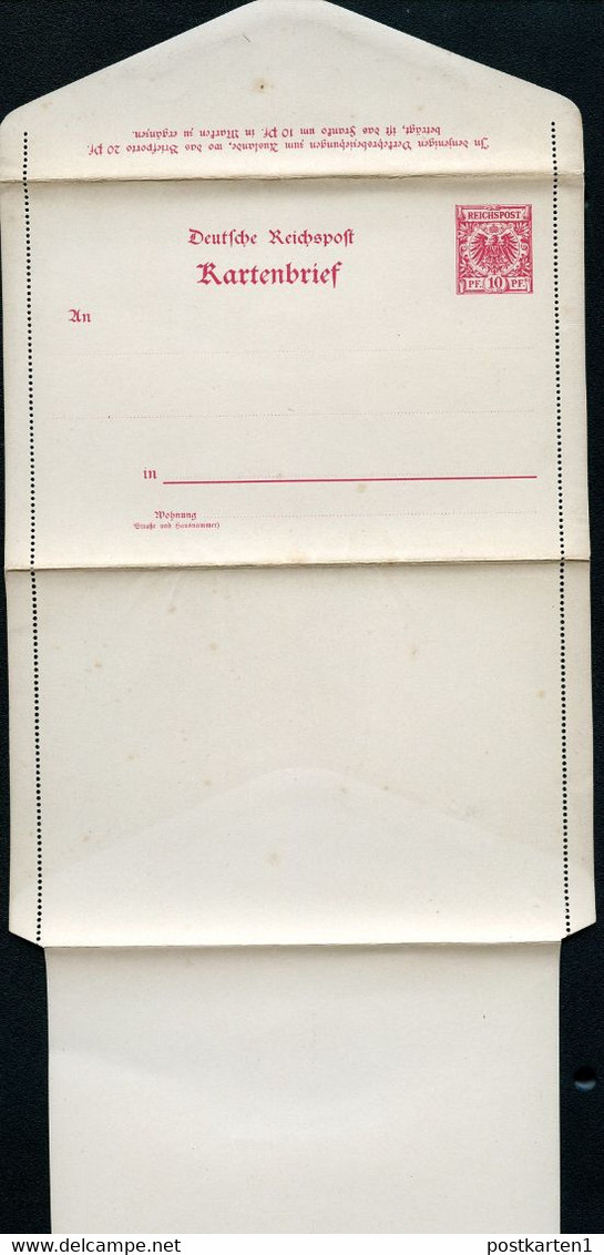 DR K2 Kartenbrief  Borek 2Ia Lange Gummierung 1897  Kat. 20,00 € - Altri & Non Classificati