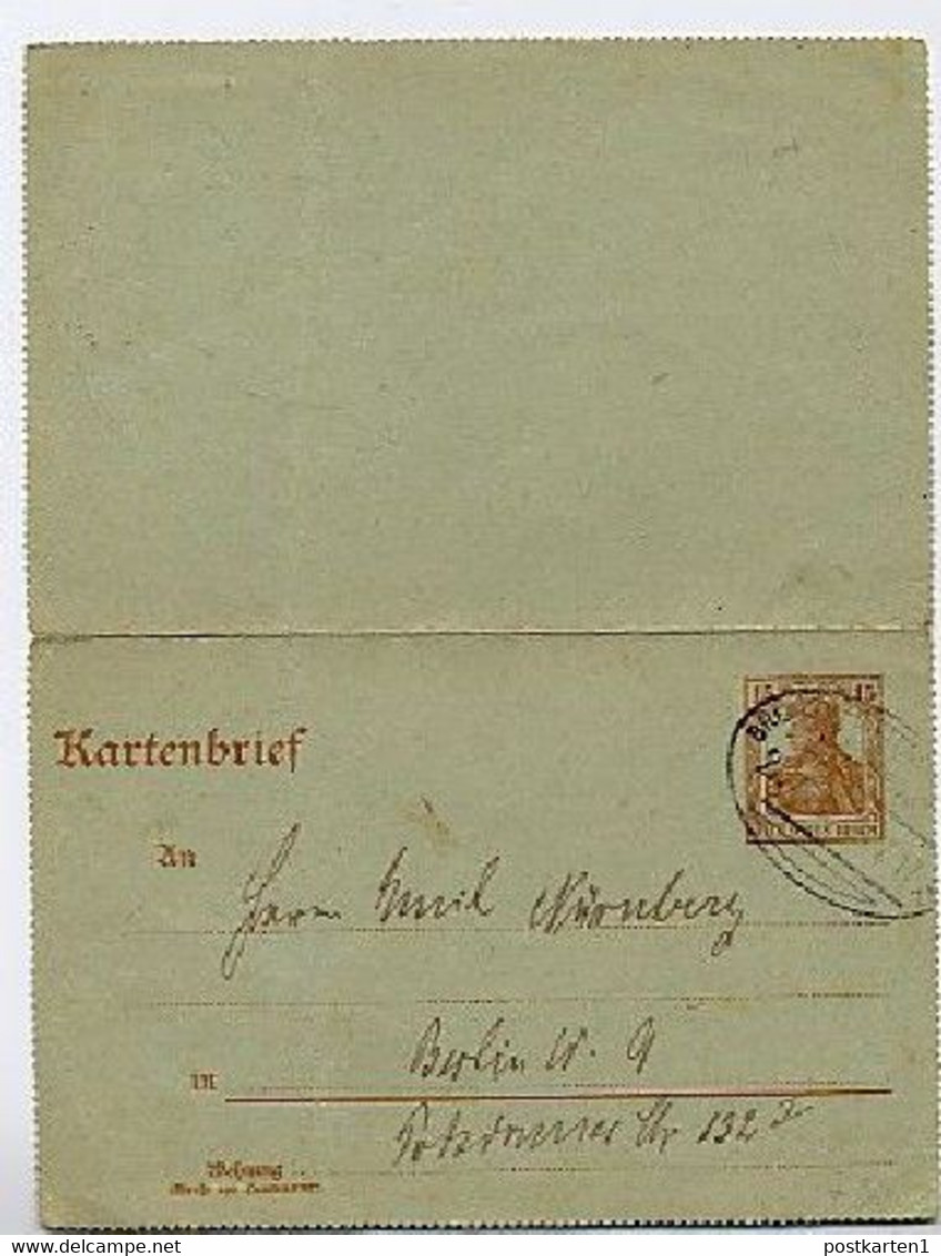 DR K16 Kartenbrief BAHNPOST Breslau-Dittersdorf 1917  Kat. 20,00 € - Altri & Non Classificati