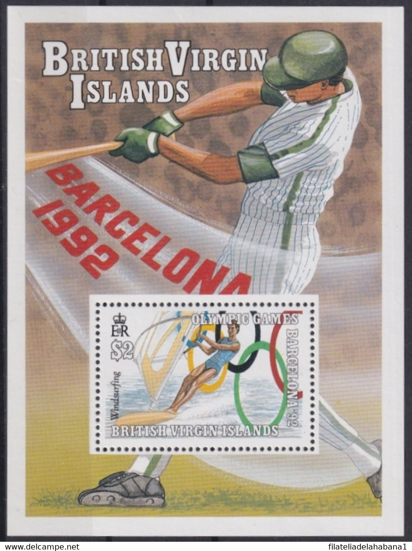 F-EX23228 BRISTISH VIRGIN IS MNH 1990 OLYMPIC GAMES BASEBALL LOS ANGELES - Sommer 1932: Los Angeles