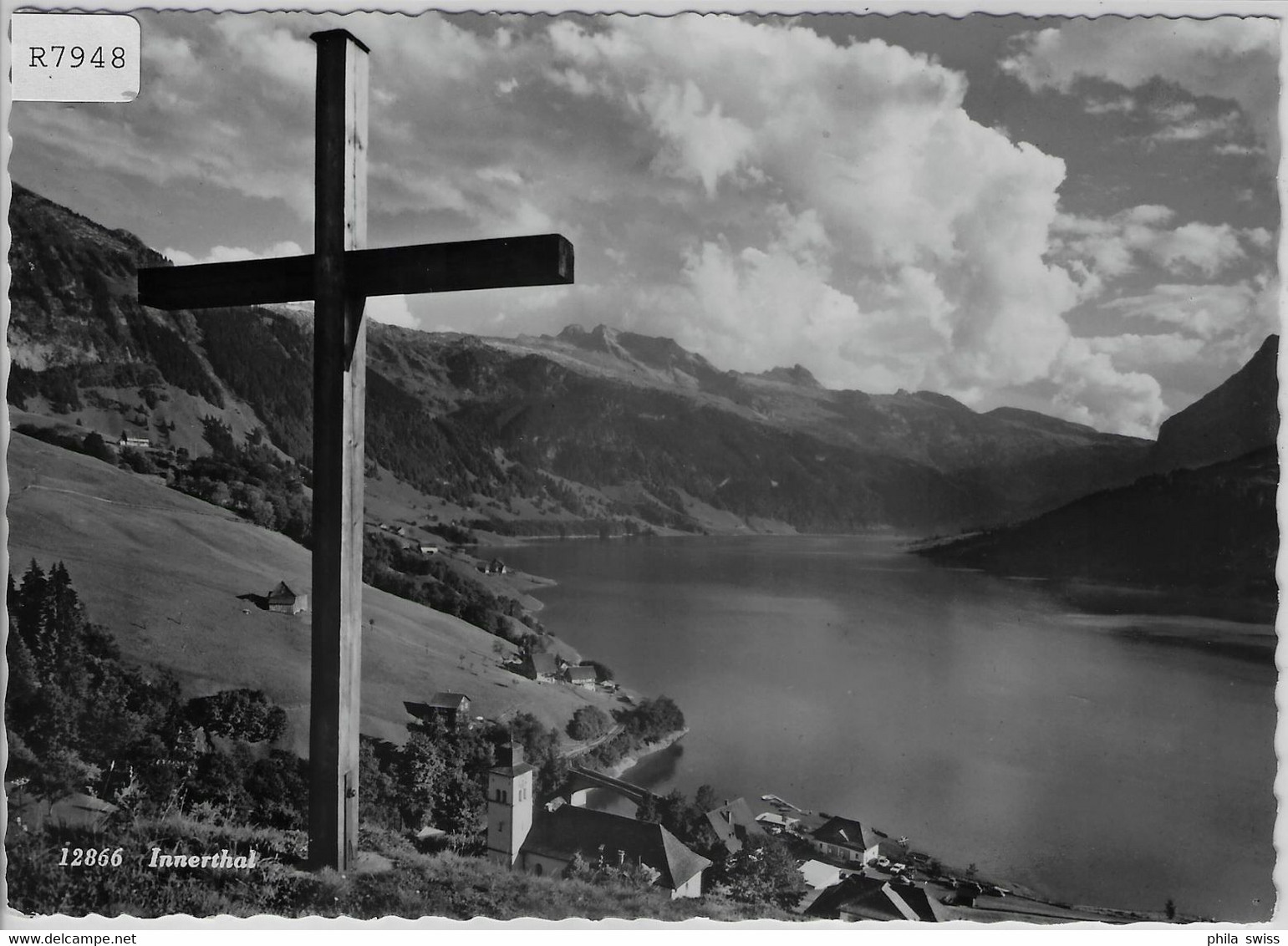 Innerthal - Stausee Mit Der Kirche Weg-Kreuz - Innerthal