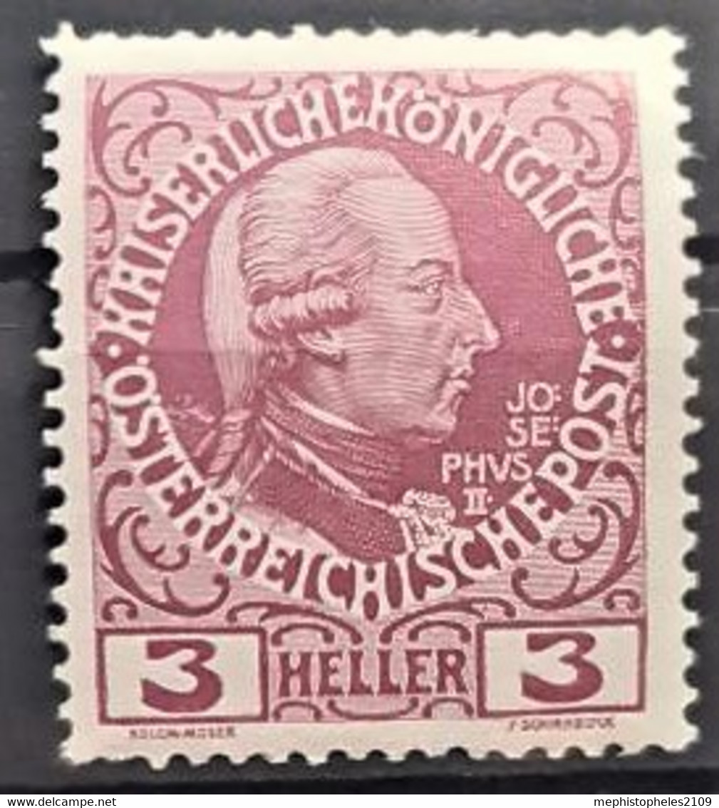AUSTRIA 1908 - MNH - ANK 141 - 3h - Unused Stamps