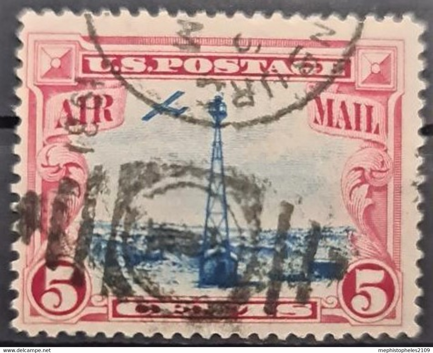 USA 1928 - Canceled - Sc# C11 - Air Mail 5c - 1a. 1918-1940 Usati