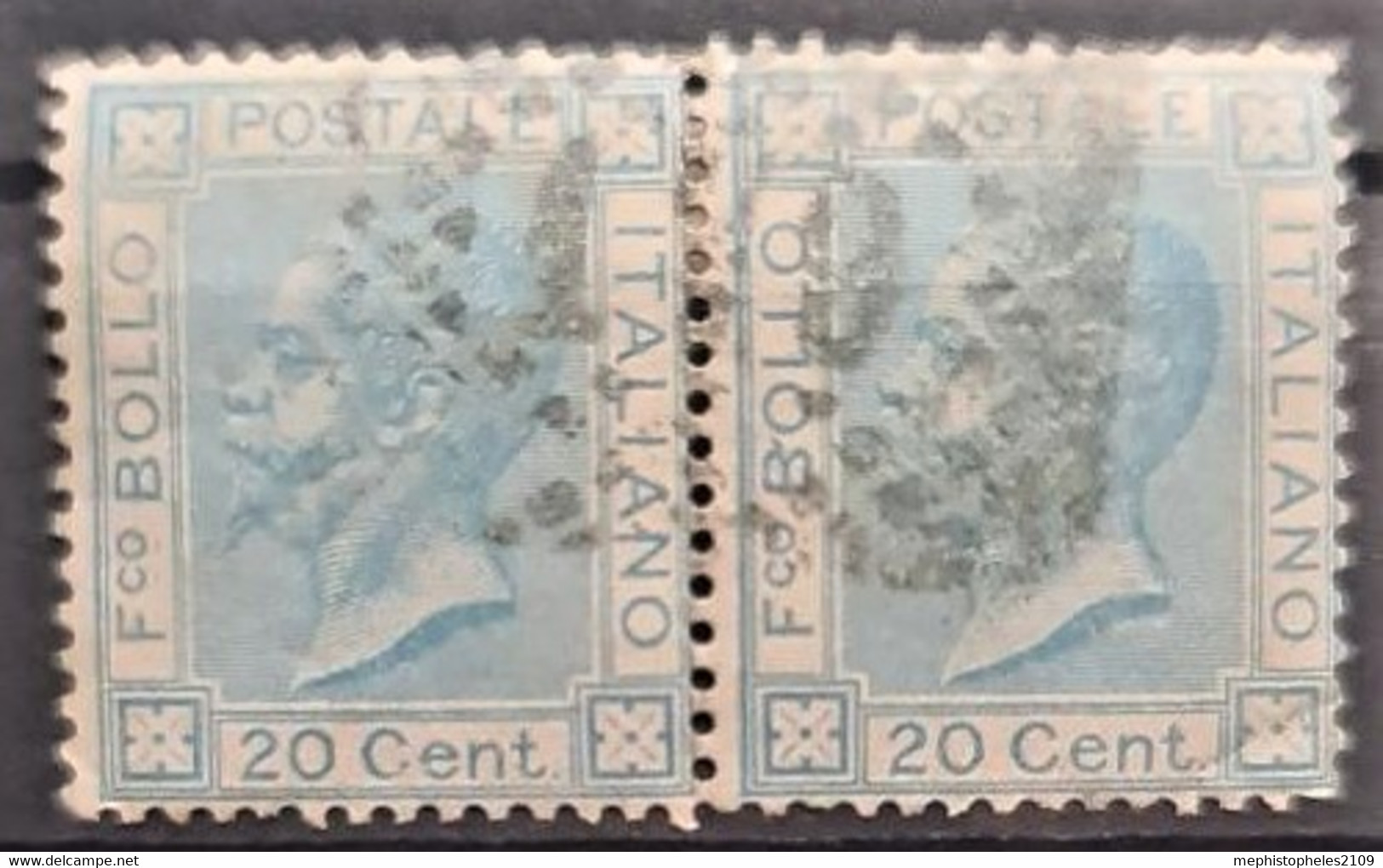 ITALY / ITALIA 1867 - Canceled - Sc# 35 - 20c - PAIR! - Oblitérés