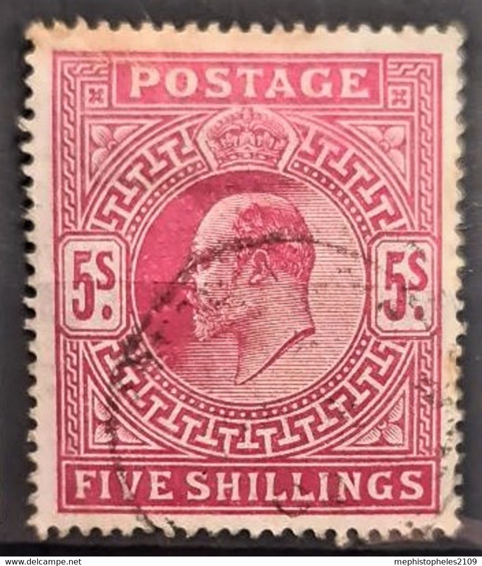 GREAT BRITAIN 1902/11 - Canceled - Sc# 140 - 5sh - Used Stamps