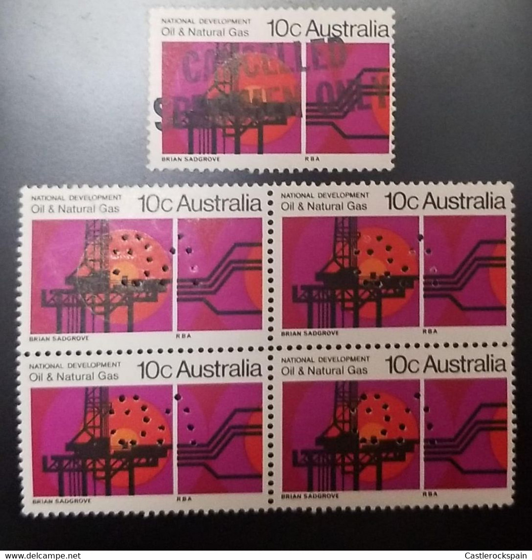 O) 1970 AUSTRALIA, SPECIMEN, ENERGY, OIL AND NATURAL GAS - SCT 486 10, NATIONAL DEVELOPMENT, ANAEROBIC DIGESTION, OFF-SH - Variedades Y Curiosidades