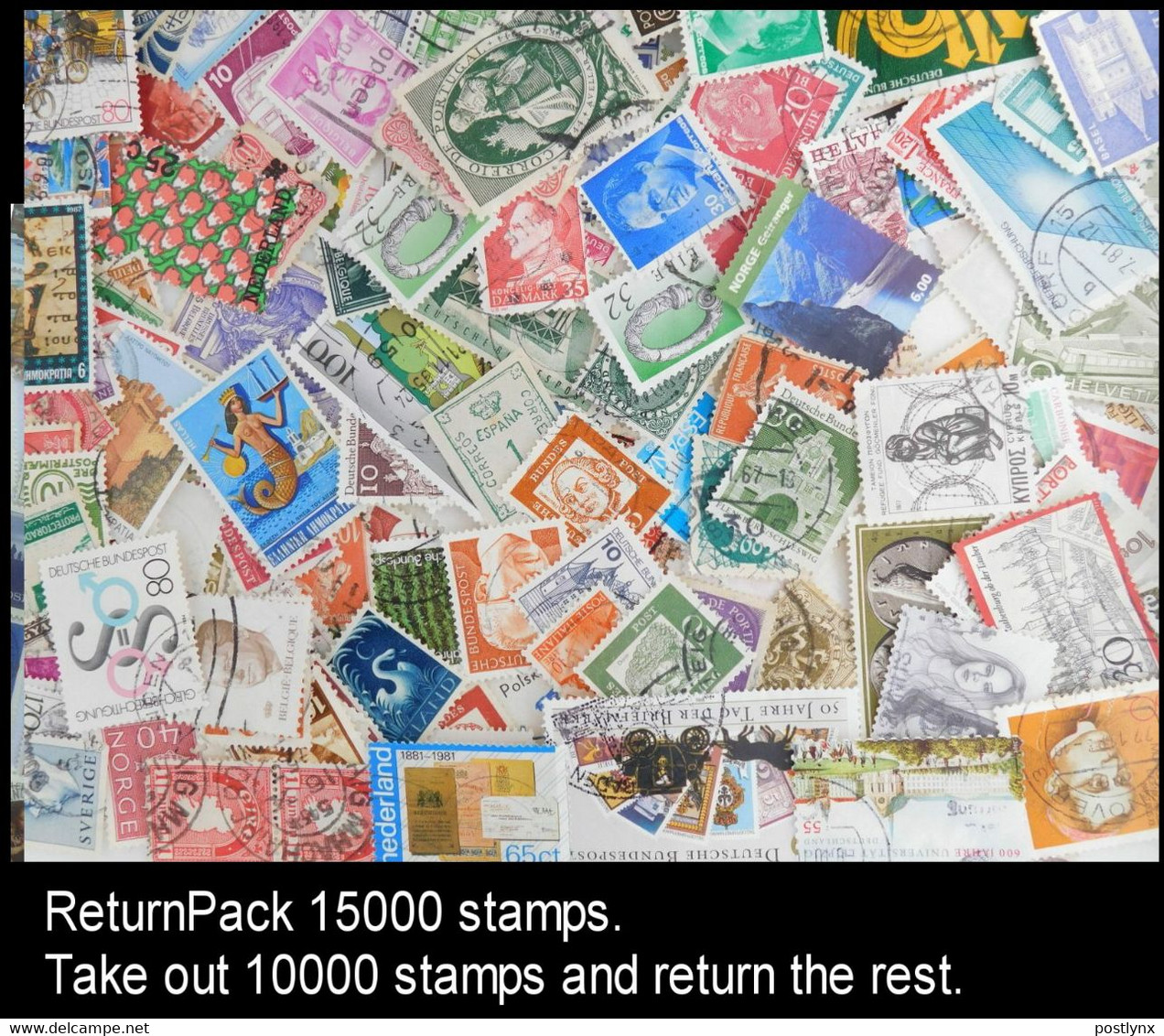 ReturnPack EUROPE WEST 7500 STAMPS Off Paper Kiloware MissionBag Take Out 2500 Stamps And Return The Rest. All For +€10 - Lots & Kiloware (min. 1000 Stück)