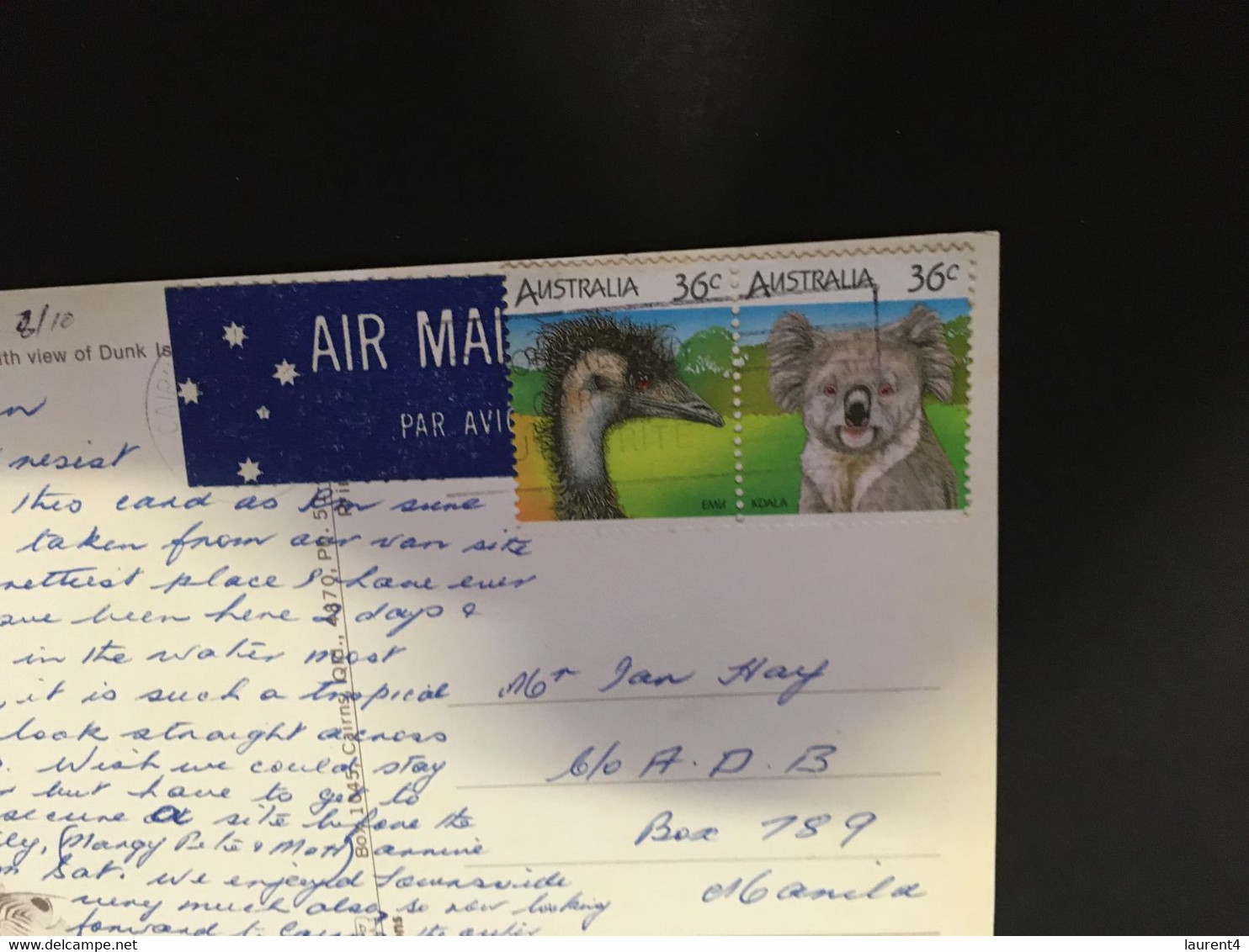 (JJ 13) Australia - QLD - Mission Beach (with Animals Stamps - Posted To Philippines) - Great Barrier Reef