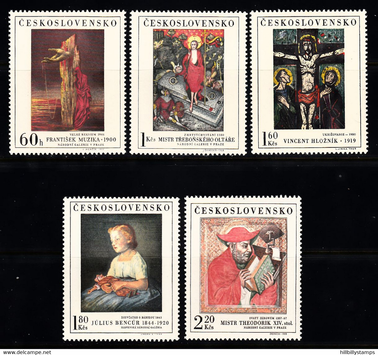 CZECHOSLOVAKIA  SCOTT NO  1658-62    MNH     YEAR  1969 - Unused Stamps