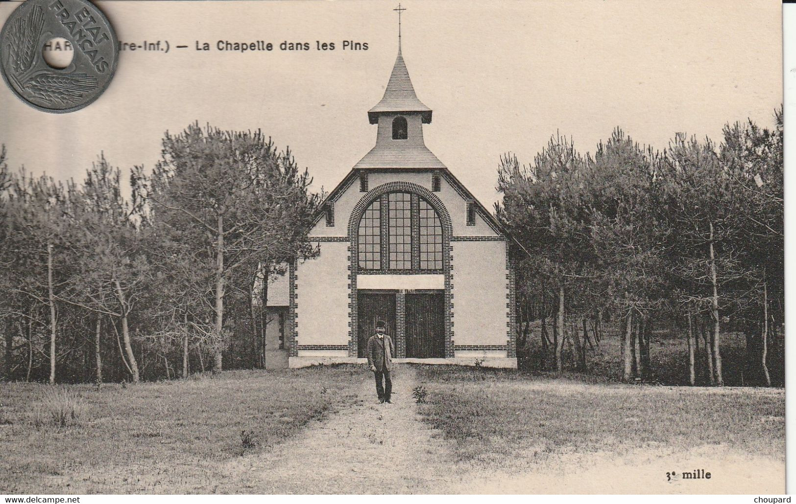 44 -Très Belle Carte Postale Ancienne De  THARON  La Chapelle Dans Les Pins - Tharon-Plage