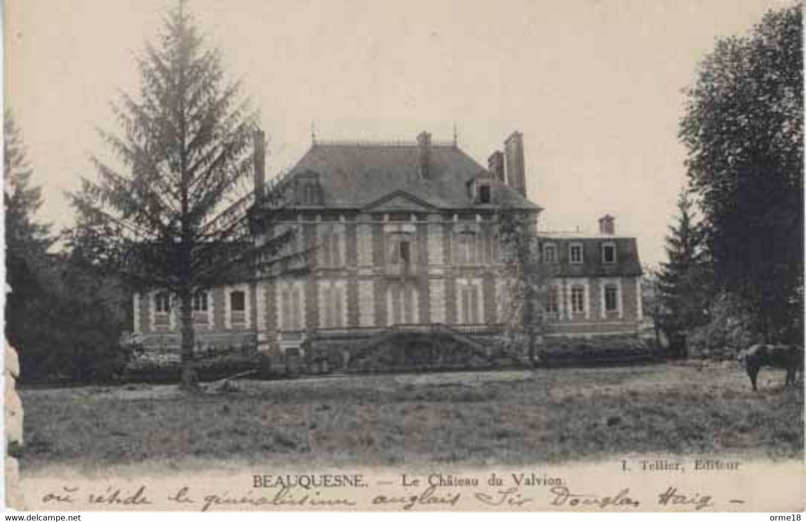 80 BEAUQUESNE Le Château Du Valvion Tellier Editeur (Etat) - Beauquesne