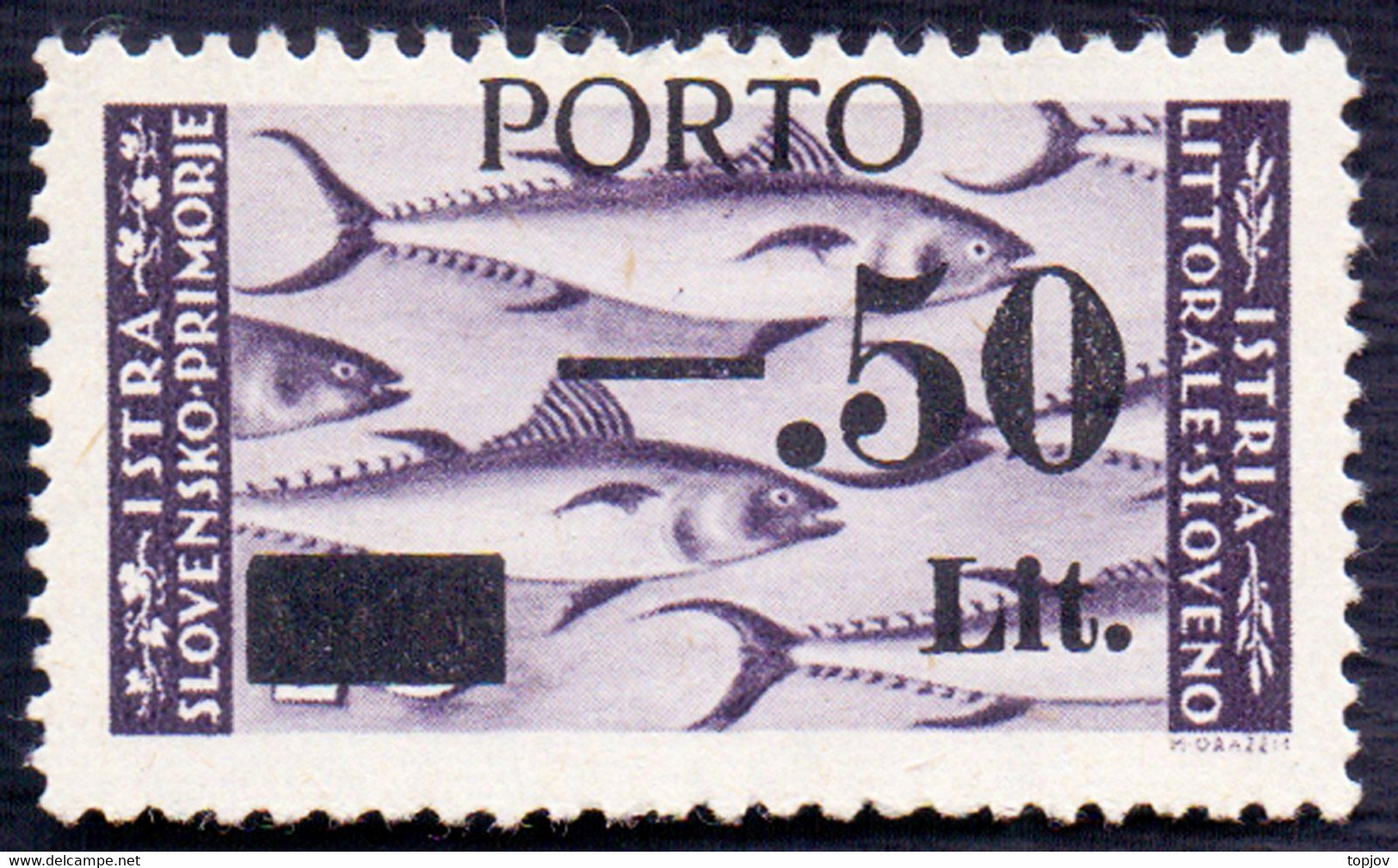 SLOVENIA - TRIESTE ZONA B - LITORALE - PORTO Sas. 6 Tassello I - **MNH - 1946 - Postage Due