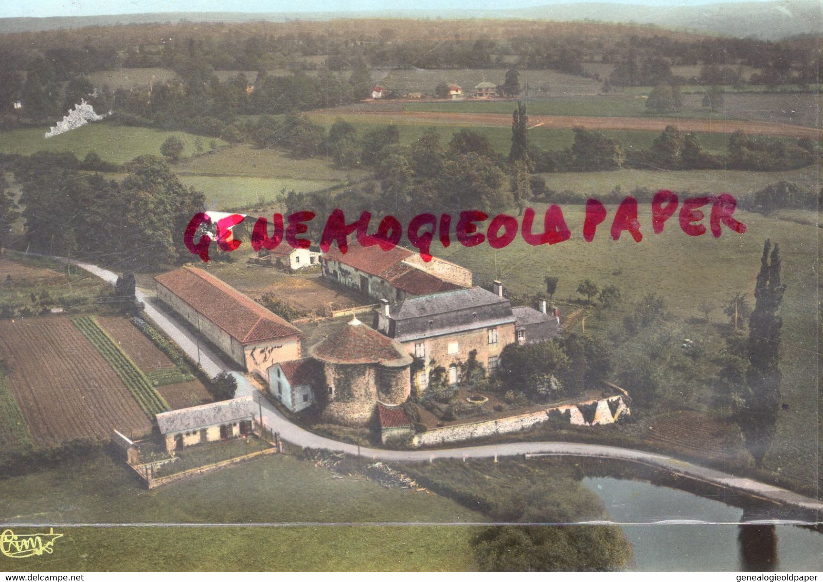 87- BUSSIERE POITEVINE - LE CHATEAU DE BUSSEROLE -VUE AERIENNE -1968 - Bussiere Poitevine