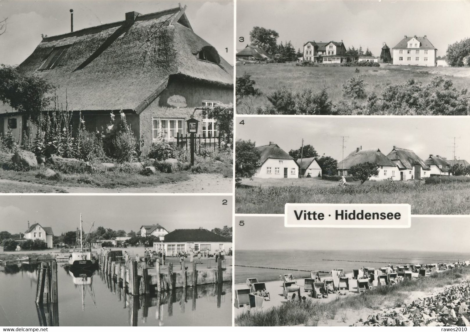 AK DDR Vitte Hiddensee 1986 MBK Blaue Scheune Hafen Fischerhäuser Strand - Bild Und Heimat Reichenbach - Hiddensee