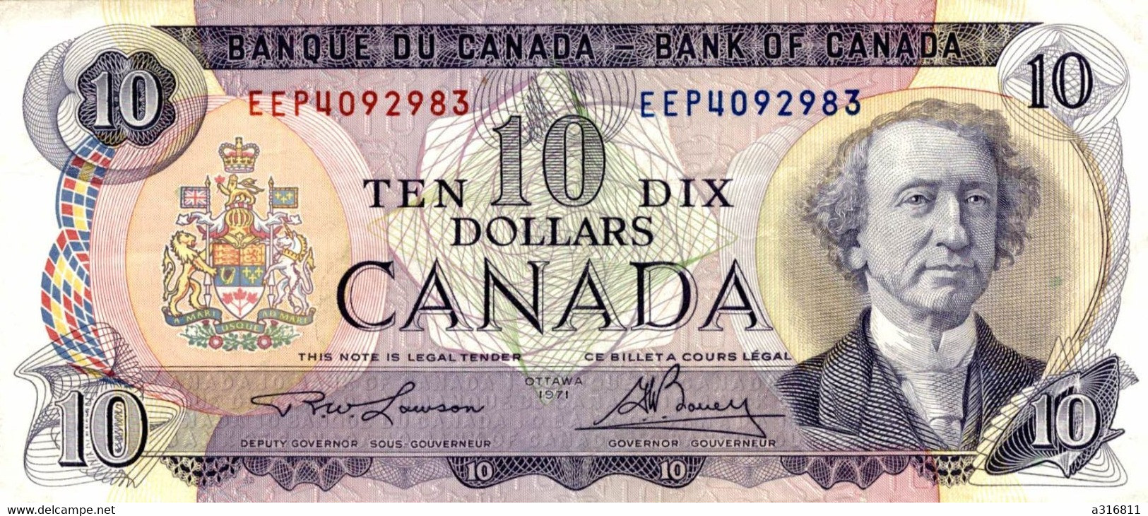 Canada, 10 Dollars, 1971, KM:96b, TTB+ - Canada Billet, Canada, 10 Dollars, - Canada