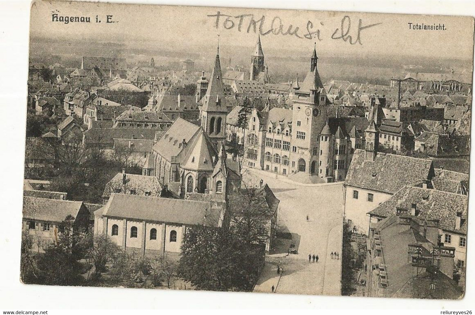 CPA ,Allemagne , Hagenau, I. E.  Totallansicht  ,Ed. 1912 - Ohne Zuordnung