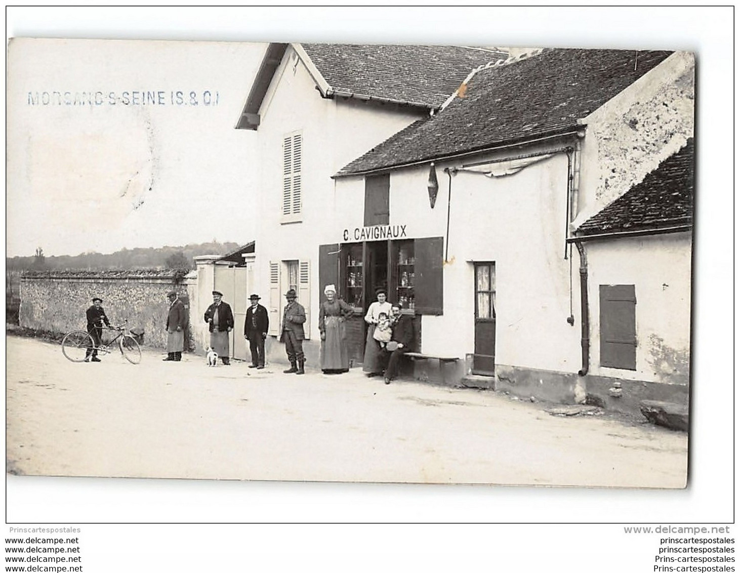 CPA 91 Morsang Sur Seine Carte Photo Tabac Acfé C.Cavignaux - Morsang Sur Orge