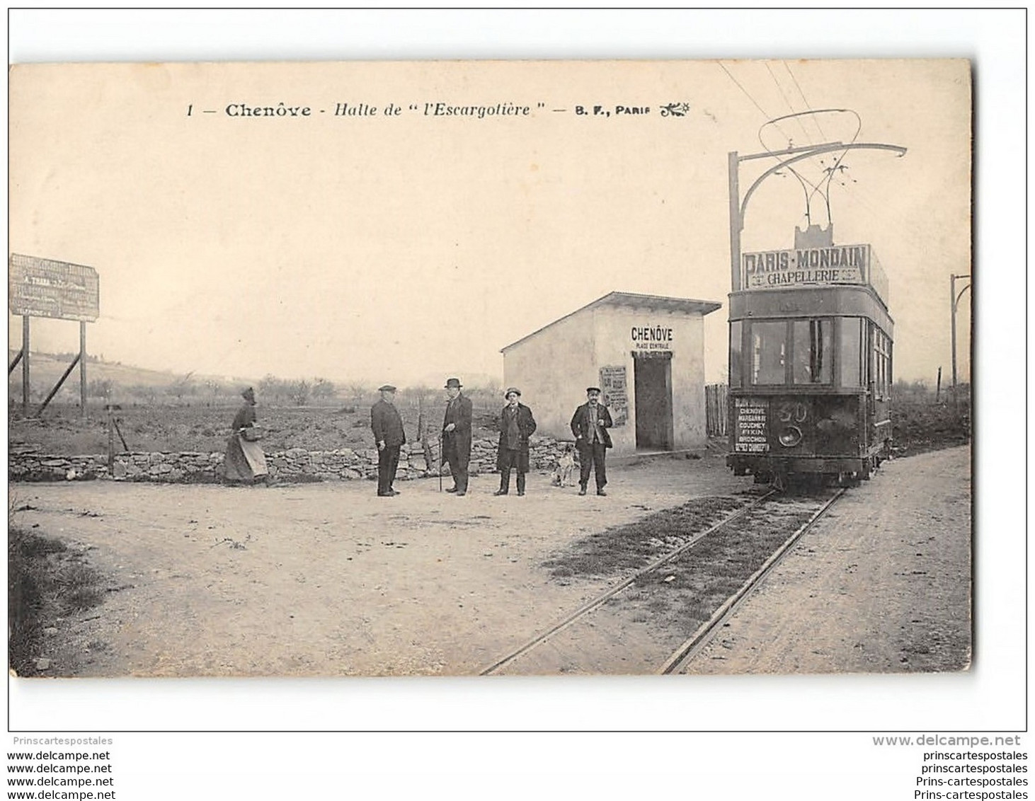 CPA 21 Chenove La Halte De L'escargotière Et Le Tramway Ligne De Dijon Gevrey - Chenove