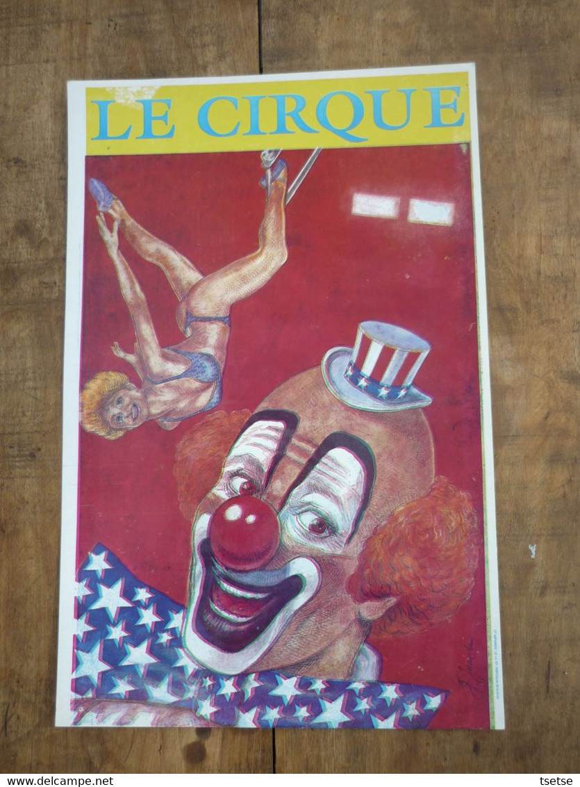 Affichette Cartonnée Sur Le Cirque ... Clown , Illustré Par J. Juanola ( 1 ) - Affiches