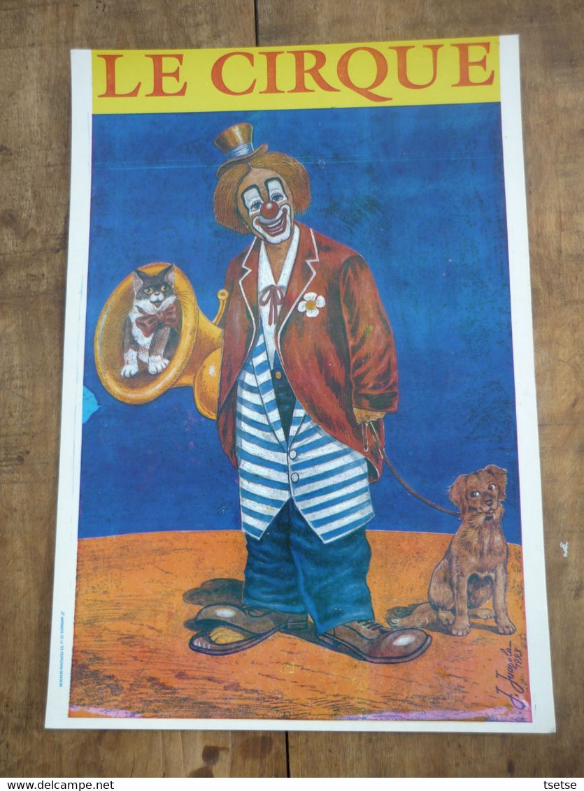 Affichette Cartonnée Sur Le Cirque ... Clown , Illustré Par J. Juanola ( 3 ) - Affiches