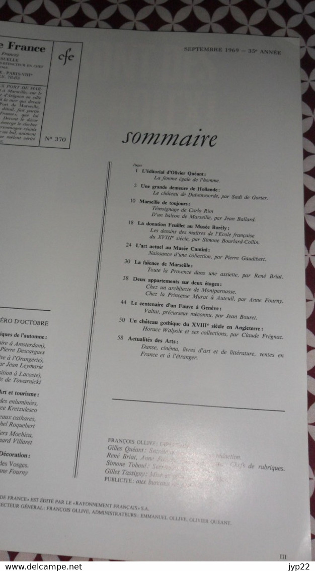 Revue Plaisir De France Septembre 1969 Décoration Ameublement Architecture Mobilier Voyage Jardin Publicité ... Vintage - Maison & Décoration