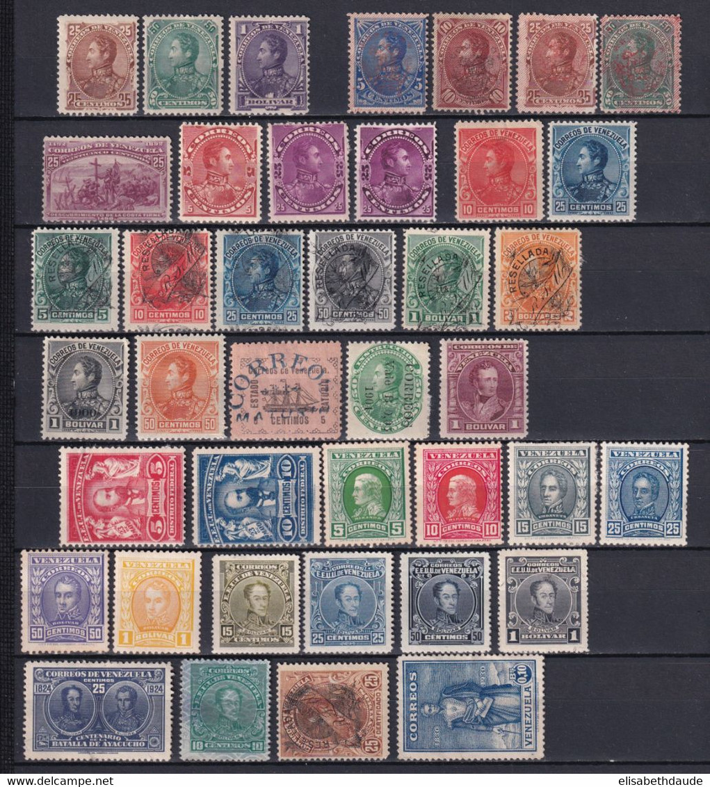 VENEZUELA - 1882/1930 - BELLE COLLECTION * Ou (*) / MH Ou NEUFS SANS GOMME - COTE = 225 EUR. - Venezuela