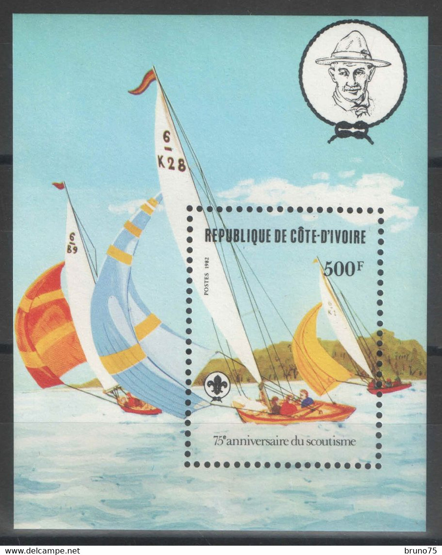 Côte D'Ivoire - Bloc - BF - YT 22 ** MNH - 1982 - Scoutisme - Voile - Sailing - Costa De Marfil (1960-...)