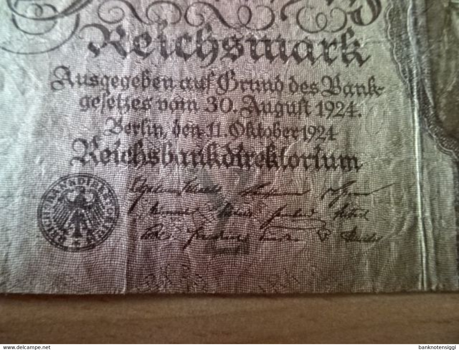 Reichsbanknote 20 Reichsmark Berlin   11.10.1924 gebr.