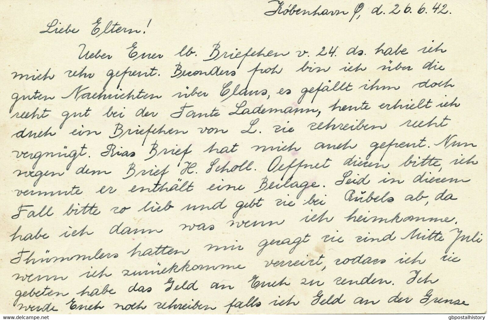 DÄNEMARK 1941/2 15 Ö U 25 Ö Zwei Pra.-GA-Postkrt. Jeweils M 15 Ö Zusatzfrankatur FLUGPOST-ZENSUR - Posta Aerea