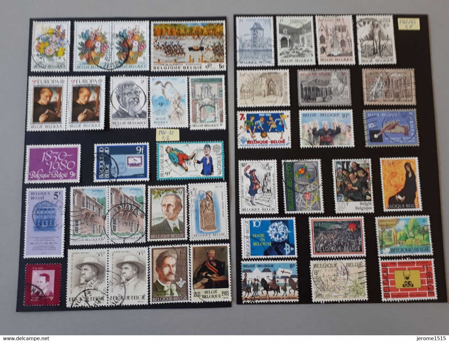 Lot De Timbres Oblitérés Belgique 1980 - 1983 - Sonstige & Ohne Zuordnung