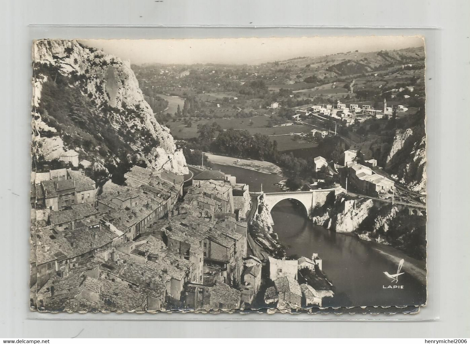 04 Basses Alpes Sisteron Le Pont Sur La Durance En Avion Ed Lapie - Sisteron