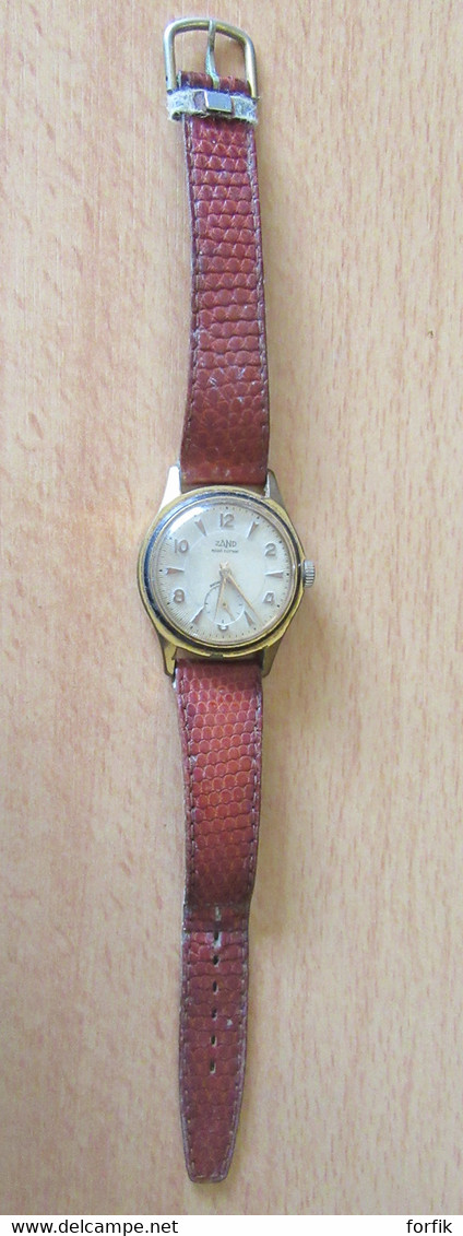 Montre Mécanique Homme De Marque ZAND Avec Bracelet En Cuir Brun-rouge - Mécanisme à Réviser - Antike Uhren