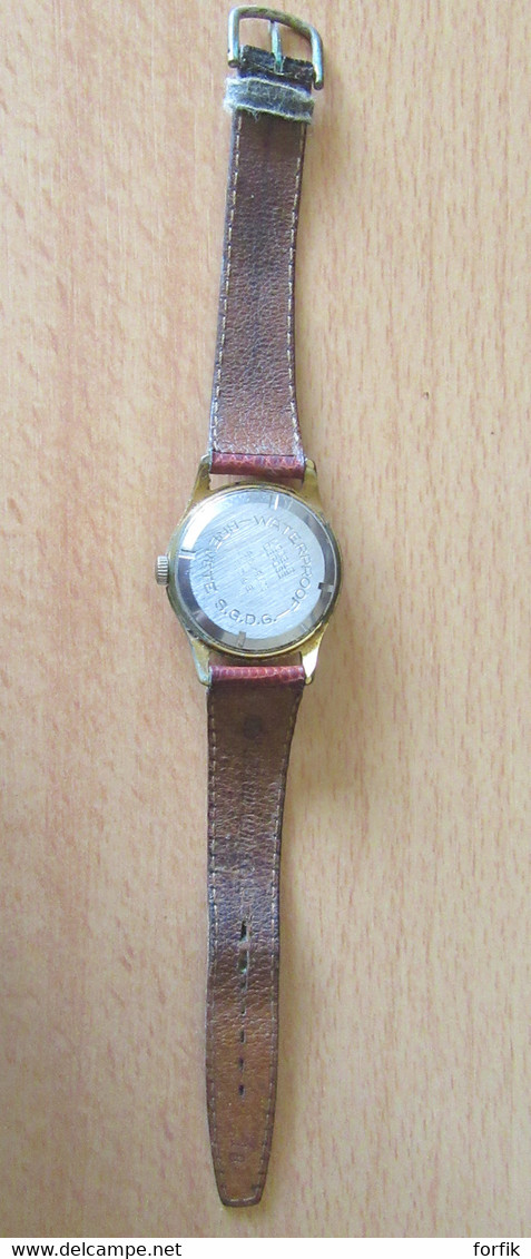 Montre Mécanique Homme De Marque ZAND Avec Bracelet En Cuir Brun-rouge - Mécanisme à Réviser - Antike Uhren