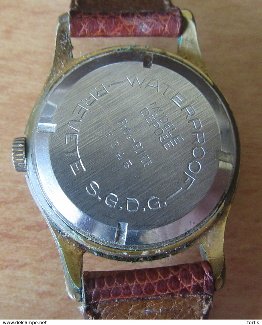 Montre Mécanique Homme De Marque ZAND Avec Bracelet En Cuir Brun-rouge - Mécanisme à Réviser - Antike Uhren