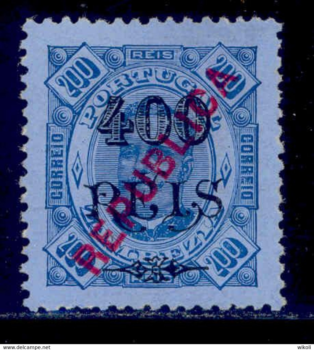 ! ! Zambezia - 1914 King Carlos OVP 400 R Local Republica - Af. 78 - MH - Zambèze