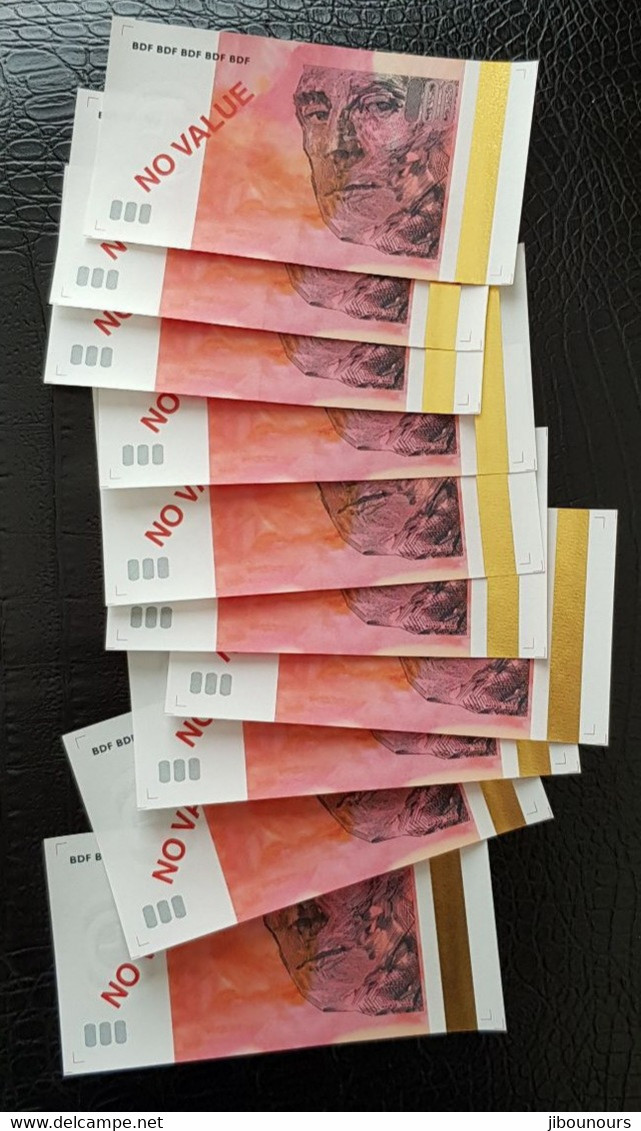 Lot De 10 Billets échantillon Rouge  Ravel Test 10 Euros Neufs - Ficción & Especímenes