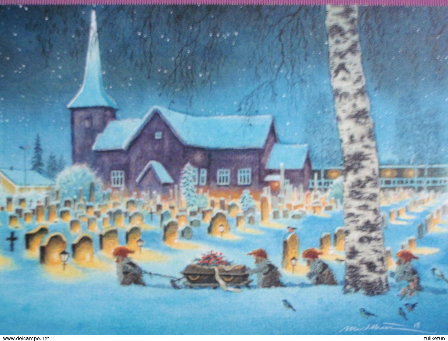 Elves - Gnomes - Brownies In A Winter Cemetery - Kjell E. Midthun - Andere & Zonder Classificatie